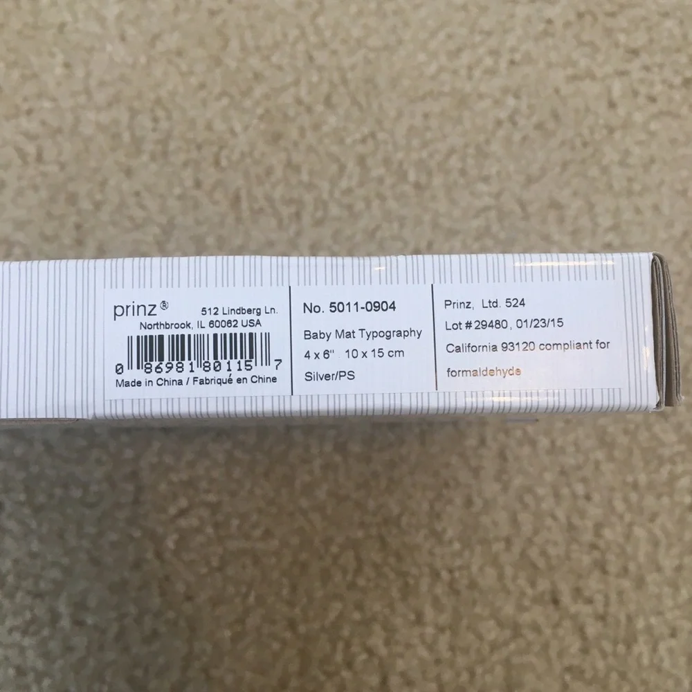 Prinz Silver 4x6 Photo Frame for new baby NIB